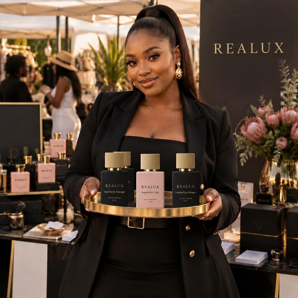 A ReaLux reseller presenting fragrances